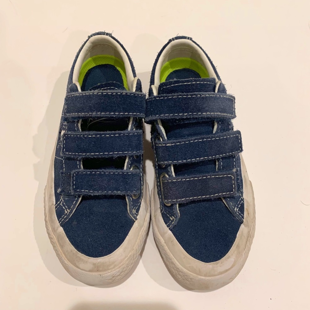 Converse with Lunarlon, Blue Velcro, Kids 12, GUC